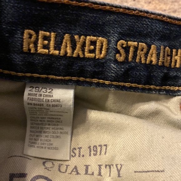 NWOT Mens American Eagle/distressed relaxed straight jeans /size 29/32 - Picture 5 of 8
